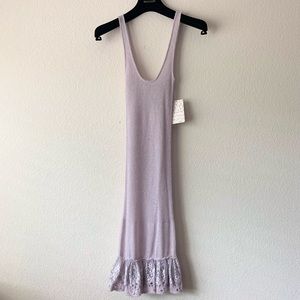 Free people lavender mini knit sweater dress